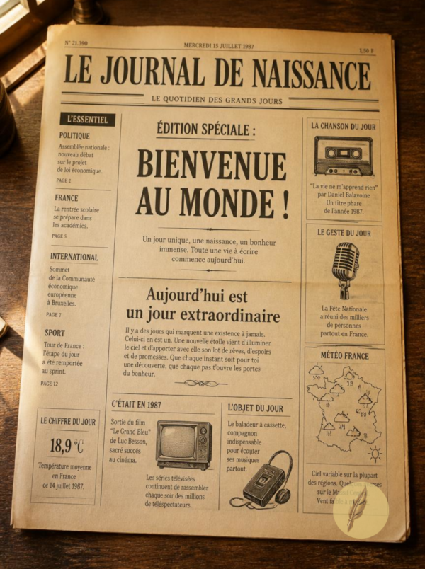 Prompt MSP 010 - Journal De Votre Naissance | My Simple Prompt