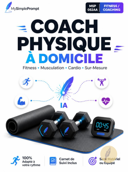 Prompt MSP 052 - Coach Physique | My Simple Prompt Prompt MSP 052 - Coach Physique | My Simple Prompt