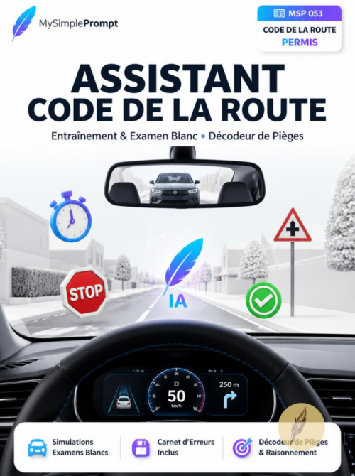Prompt MSP 053 - Assistant Code de la Route | My Simple Prompt